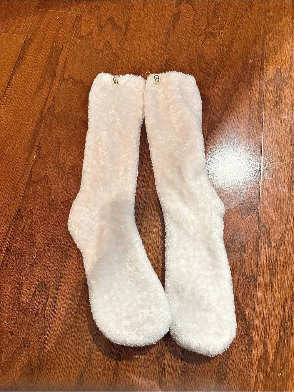 UGG Cozy Chenille Crew Socks White